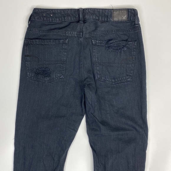 American Eagle Black Tomgirl Button Fly Jeans Size 2 Regular - Picture 5 of 13